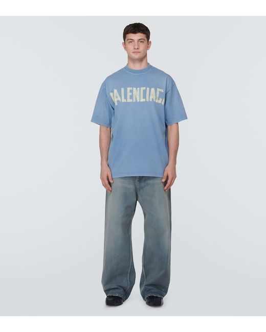 T-shirt Tape Type di Balenciaga in Blue da Uomo