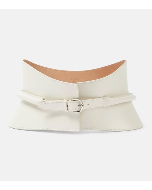 Alaïa White Neo Leather Belt