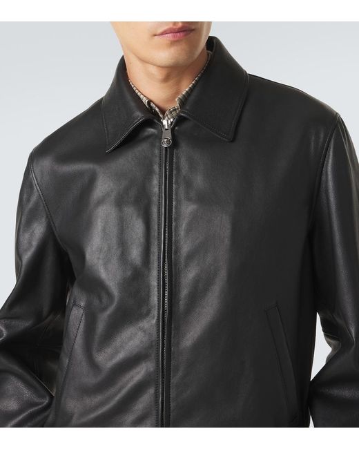 Versace Blouson Aus Leder in Black für Herren