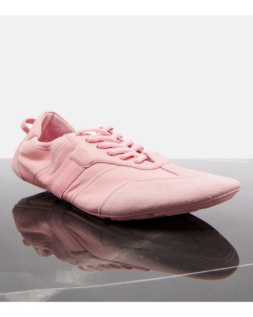 Gucci Pink Flex Leather Sneakers