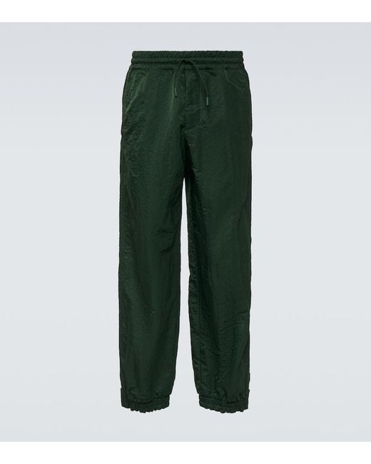 Burberry Green Technical Wide-Leg Pants for men