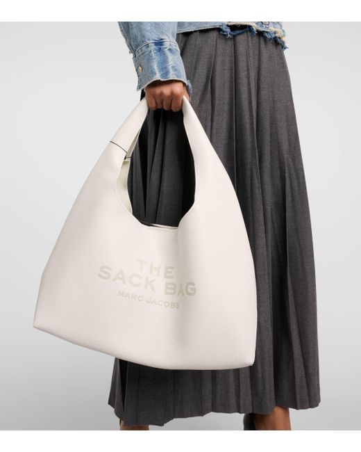 Marc Jacobs White The Sack Leather Tote Bag