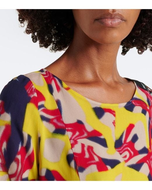 Top Estampado Drapeado Dries Van Noten de color Multicolor
