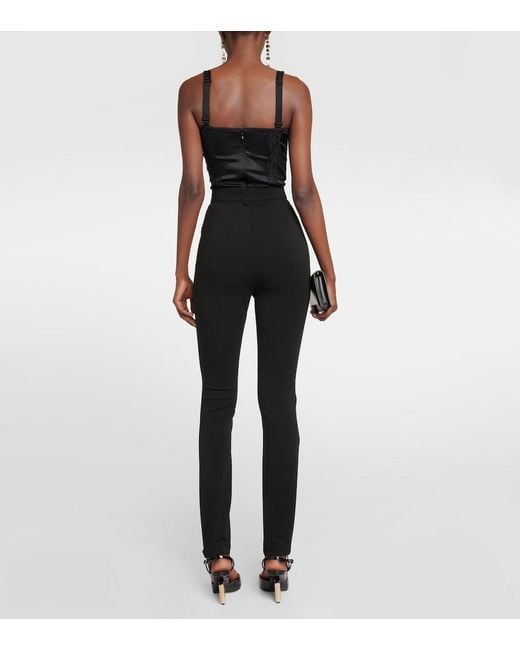 Dolce & Gabbana Black High-Rise Stirrup Leggings