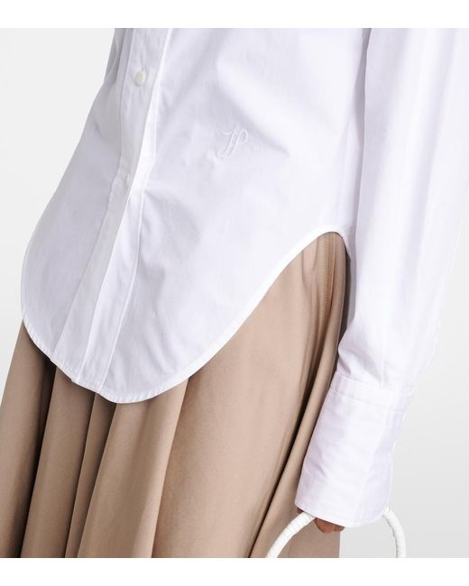 Patou White Violin Cotton Poplin Shirt