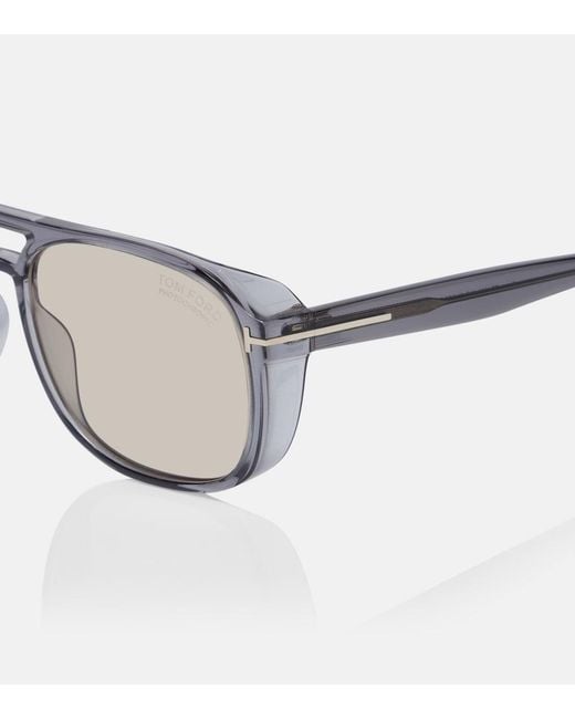 Tom Ford Brown Rosco Aviator Sunglasses