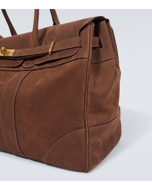 Brunello Cucinelli Brown Leather Duffel Bag for men