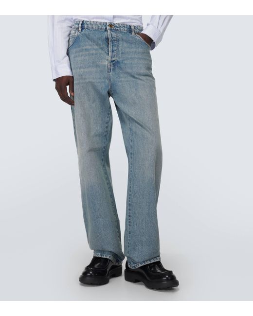 Miu Miu Blue Low-rise Wide-leg Jeans for men
