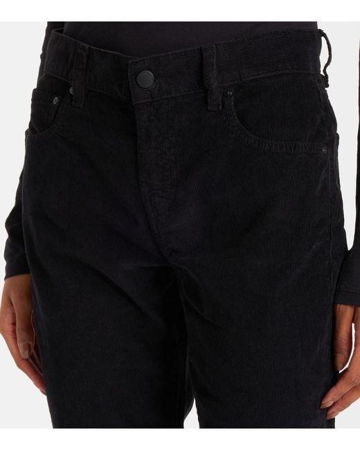 AG Jeans Blue Ex Boyfriend Mid-Rise Corduroy Slim Pants