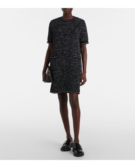 Thom Browne Black Minikleid Aus Tweed