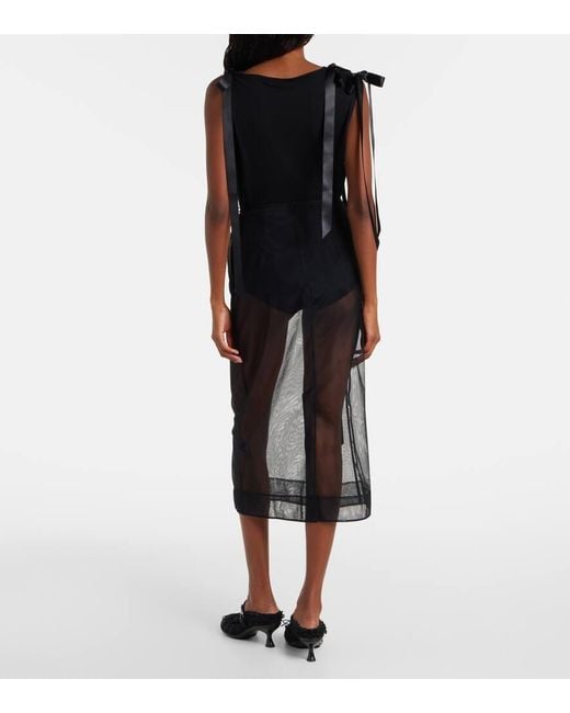 Jupe Midi En Tulle Simone Rocha en coloris Gray
