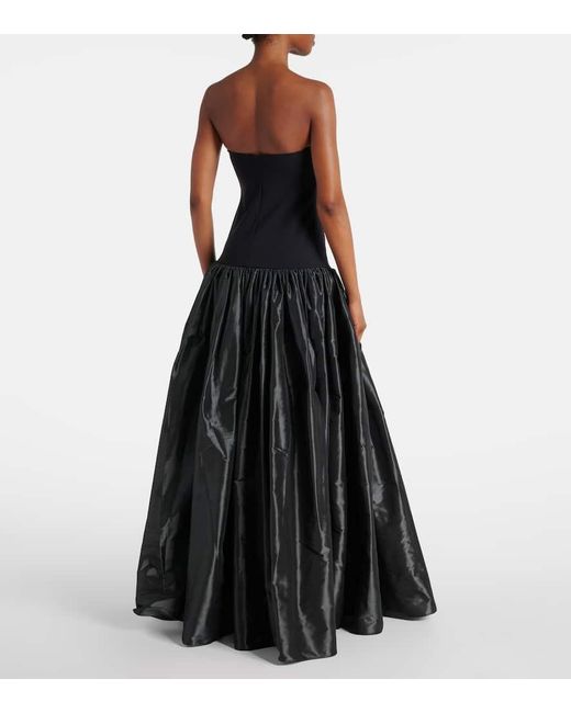 Coperni Black Taffeta Bustier Gown