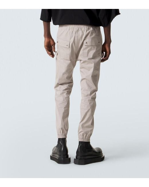 Rick Owens Natural Bauhaus Cotton-Blend Poplin Cargo Pants for men