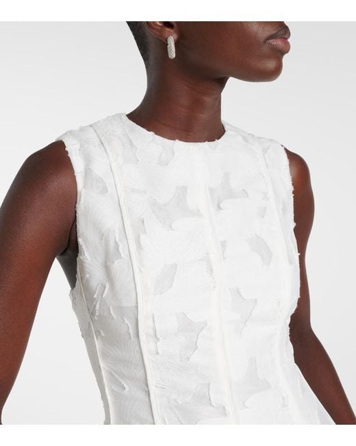 Jonathan Simkhai White Sylvia Jacquard Minidress