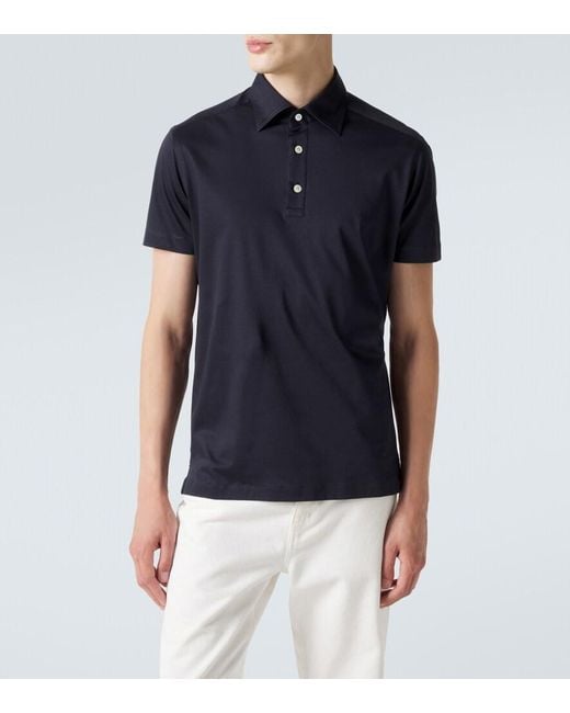 Polo De Algodon Kiton de hombre de color Blue