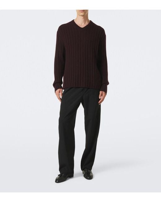 The Row Brown Ettore Cashmere Sweater for men