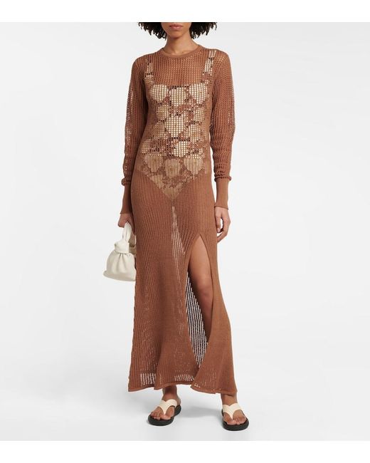Sir Brown Dulcie Cotton-Blend Maxi Dress