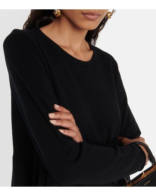 Jardin Des Orangers Black Wool And Cashmere Minidress
