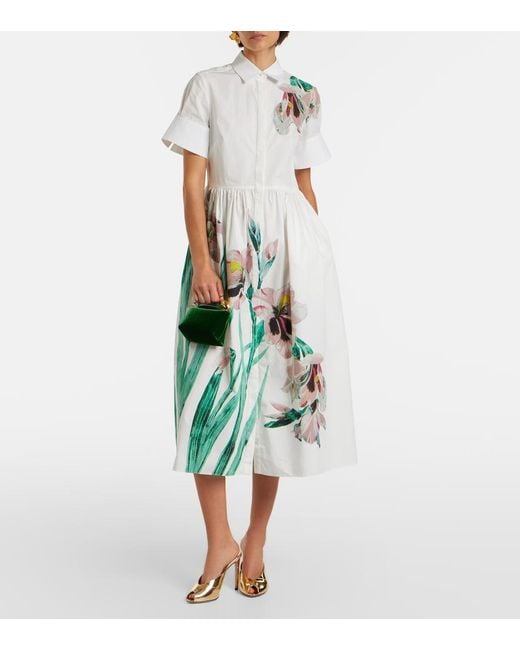 Erdem Green Bloom Micro Velvet Top-Handle Bag