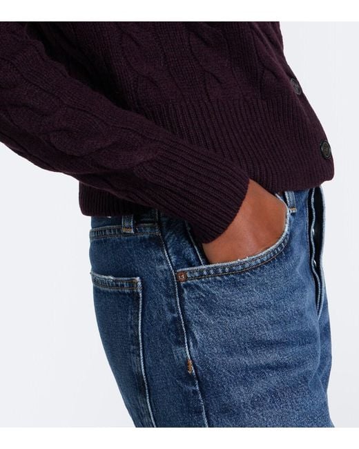 Polo Ralph Lauren Blue Cable-Knit Wool And Cashmere Cardigan
