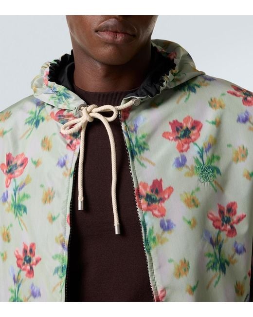 Loewe Green Floral Reversible Jacket for men