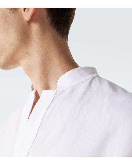 Valentino White Linen Shirt for men