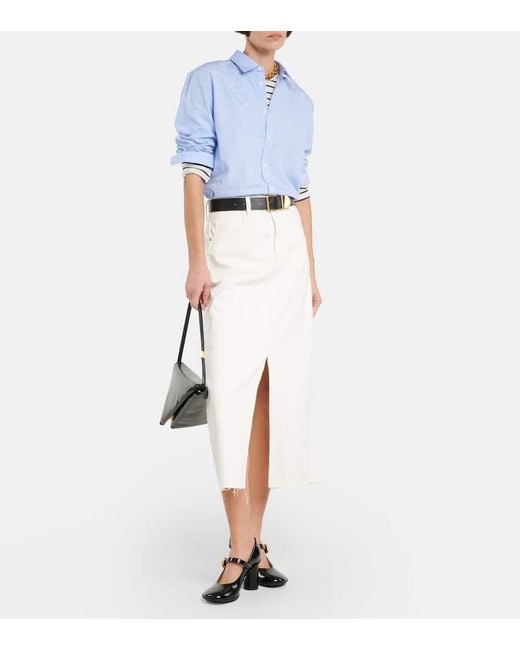 FRAME White Jeansrock The Midaxi