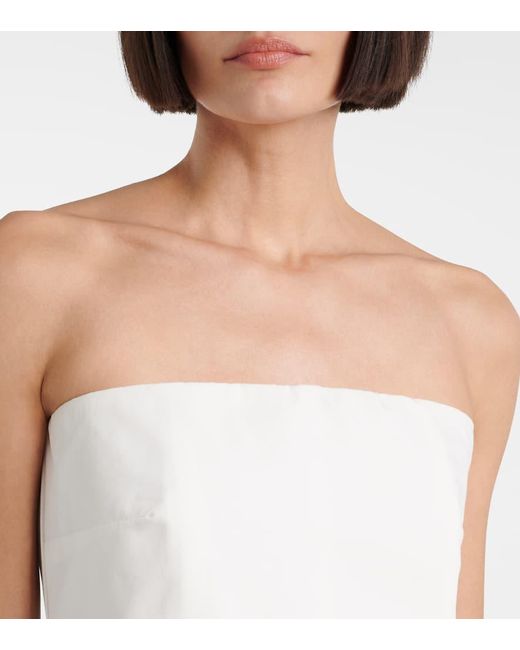 Top Con Corse De Algodon Rohe de color White