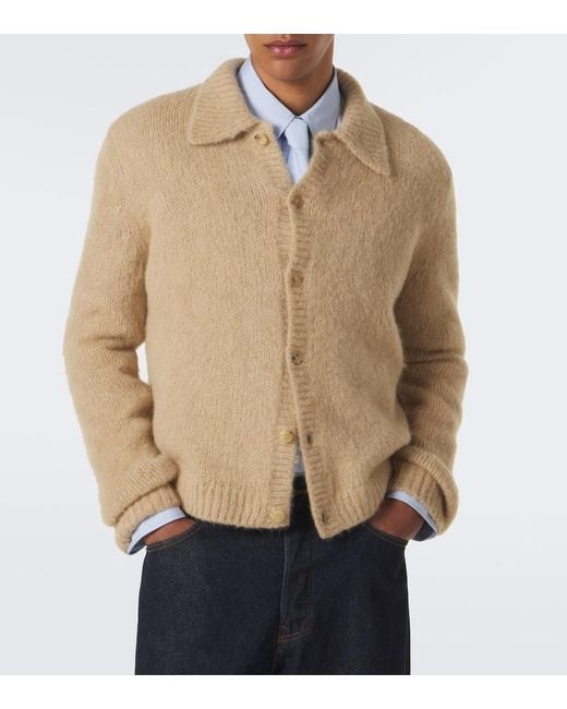 Dries Van Noten Natural Alpaca And Wool-Blend Cardigan for men