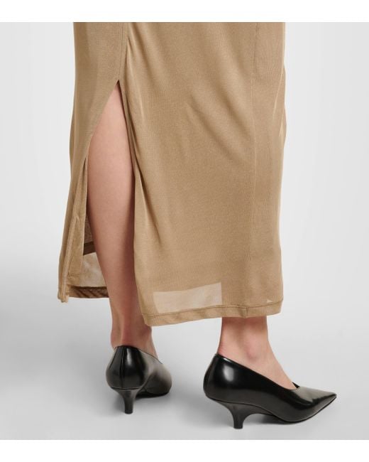 Totême  Natural Draped Jersey Maxi Dress