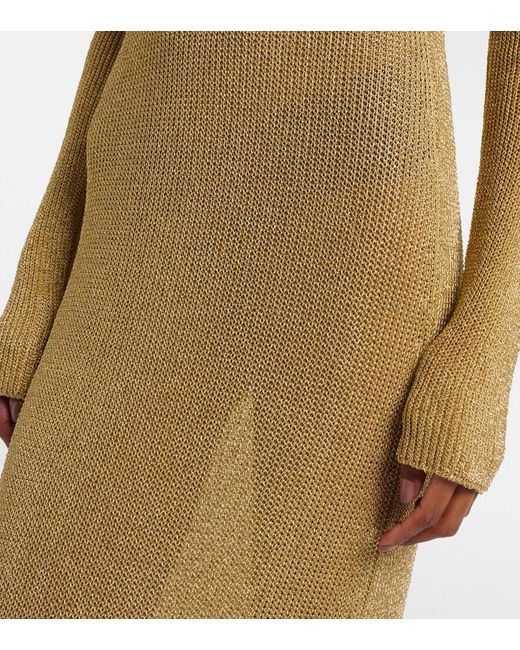 Staud Natural Knitted Maxi Dress