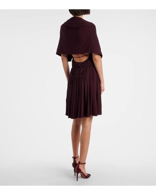 Alaïa Gathered Open-Back Minidress