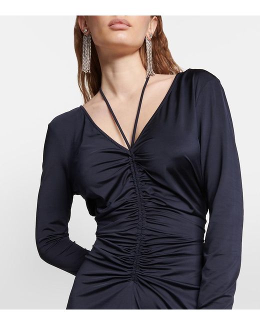 Veronica Beard Blue Gilbert Jersey Midi Dress