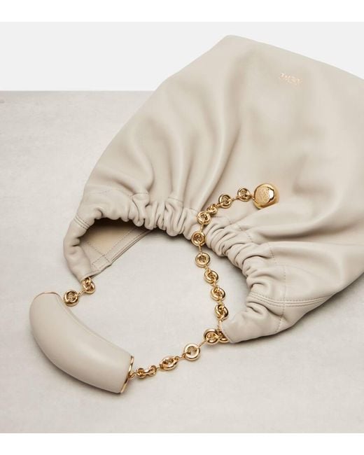 Loewe White Schultertasche Squeeze Small Aus Leder