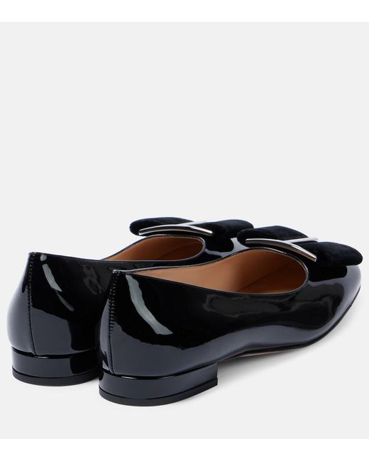 Tom Ford Black Elegant Leather Ballerinas For