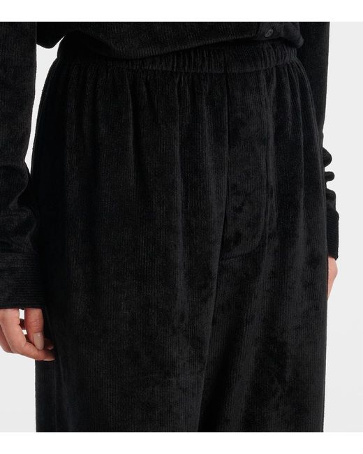 Pantalones Anchos De Tiro Alto Balenciaga de color Black