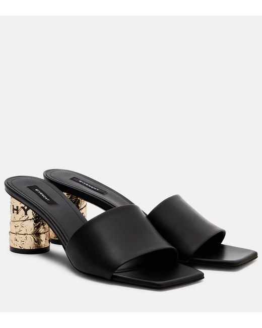 Mules Tape 65 En Cuir Givenchy en coloris Black