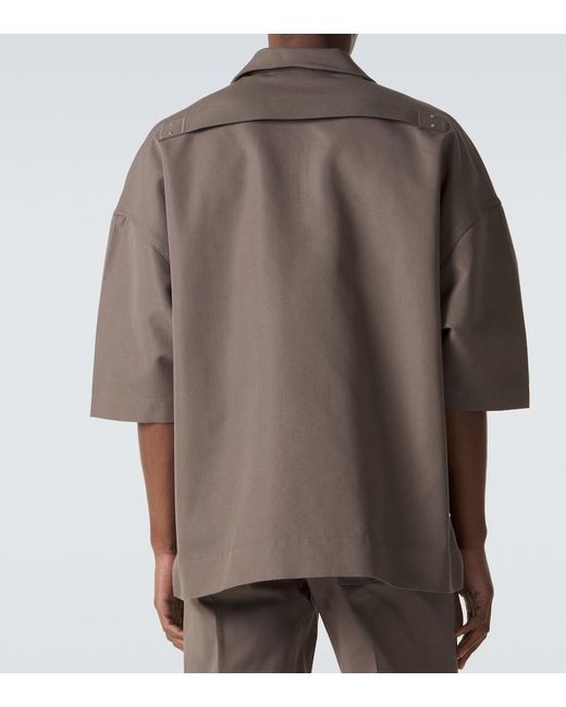 Rick Owens Brown Cotton-Blend Shirt for men