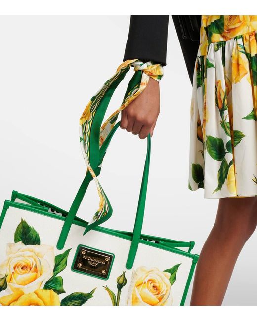 Panuelo de seda floral Dolce & Gabbana de color Yellow