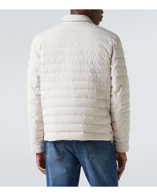 Brunello Cucinelli White Down Jacket for men