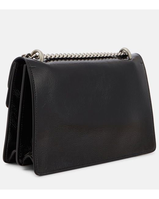 Gucci Black Dionysus Medium Patent Leather Shoulder Bag