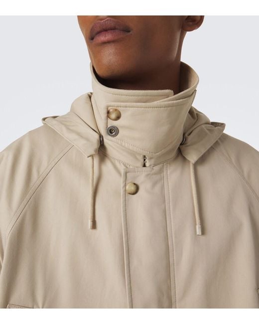 Ralph Lauren Natural Hooded Cotton Twill Coat for men