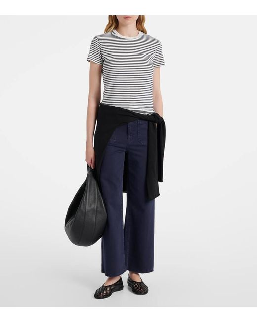 Jeans Anchor A Gamba Larga E Vita Alta di FRAME in Blue