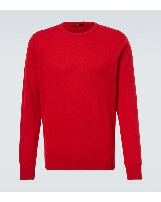 Rubinacci Red Cashmere Sweater for men