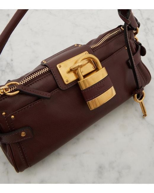 Chloé Purple Paddington Small Leather Shoulder Bag