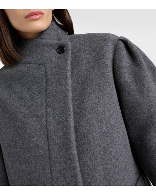 Isabel Marant Gray Oversized Wool-blend Coat