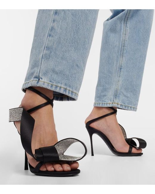 Area Black X Sergio Rossi Marquise Crystal-embellished Sandals