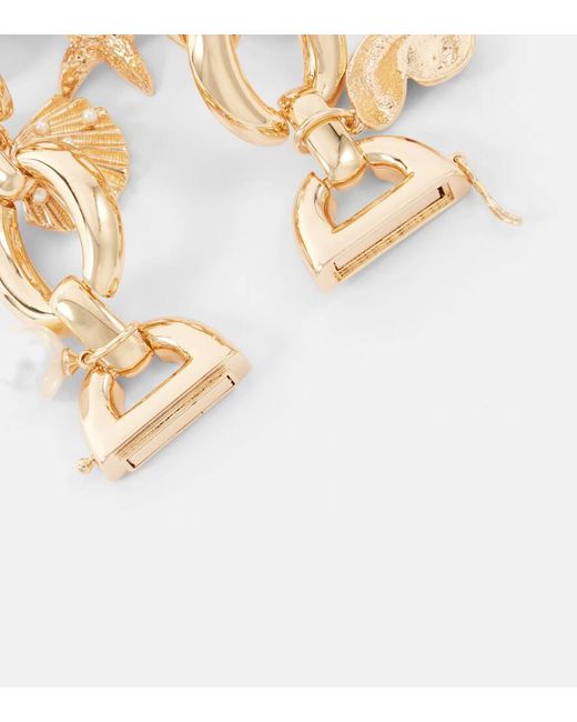 Self-Portrait Metallic Armband Mit Zierperlen