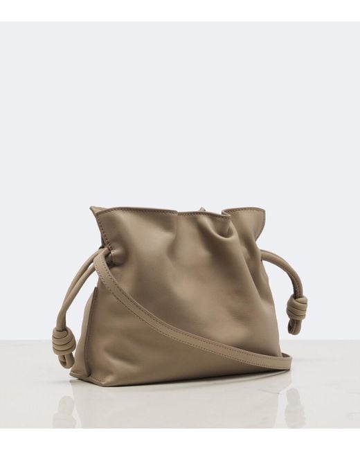 Loewe Natural Flamenco Mini Leather Clutch