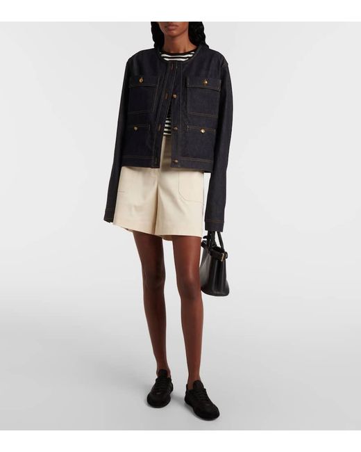 Moncler Tencin Denim Jacket in Black | Lyst